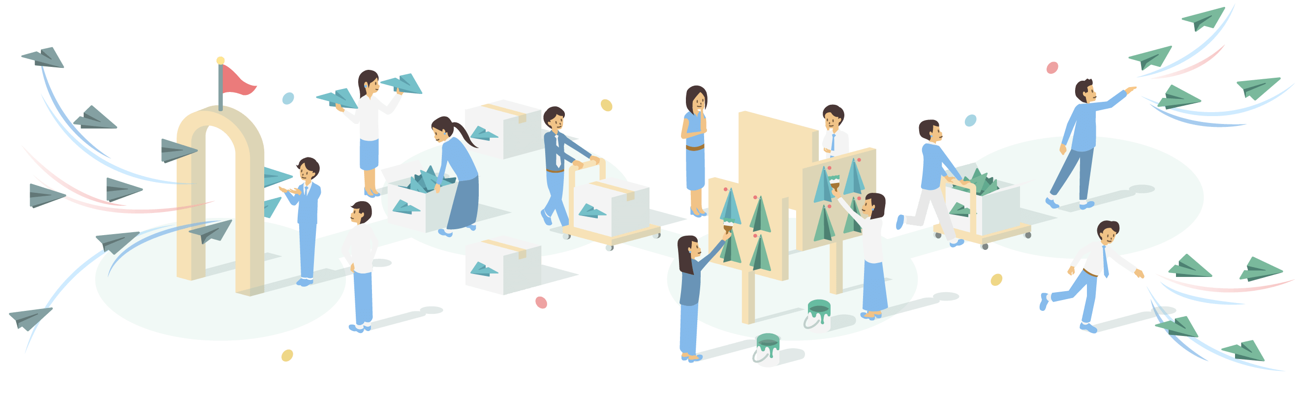 Tayoriのコンセプトを表すイラスト(デスクトップ版)